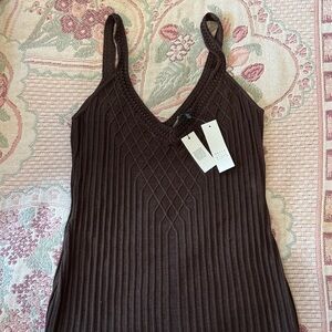 White House Black Market Dark Brown Camisole